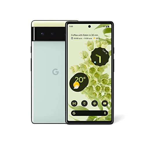 Google Pixel 6 5G 128GB 8GB RAM Desbloqueado de fábrica (solo GSM | Sin CDMA - no compatible con Verizon/Sprint) Versión internacional - Sorta Seafoam