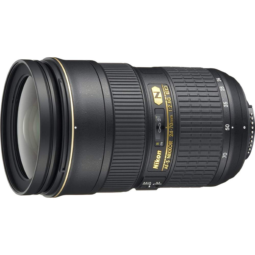 Nikon Lente con zoom gran angular Nikkor de 24-70 mm f / 2.8G ED Auto Focus-S (reacondicionado certificado)