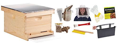 Little Giant Kit de colmena de lujo para principiantes de 10 marcos Kit de inicio de apicultura premium para principiantes (N.º de artículo HIVE10KIT)