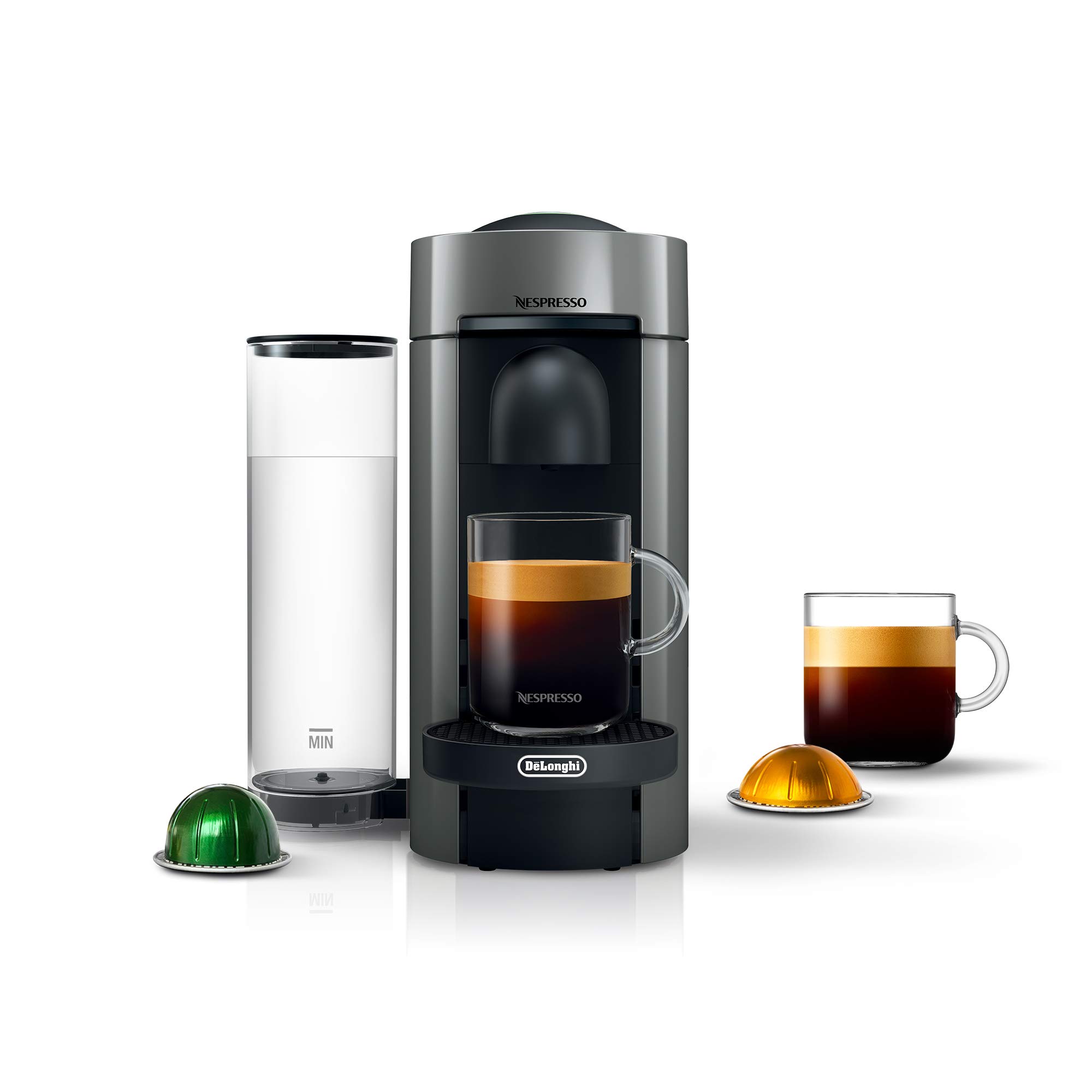 Nespresso VertuoPlus Coffee and Espresso Machine by , 5 Fluid Ounces, Grey