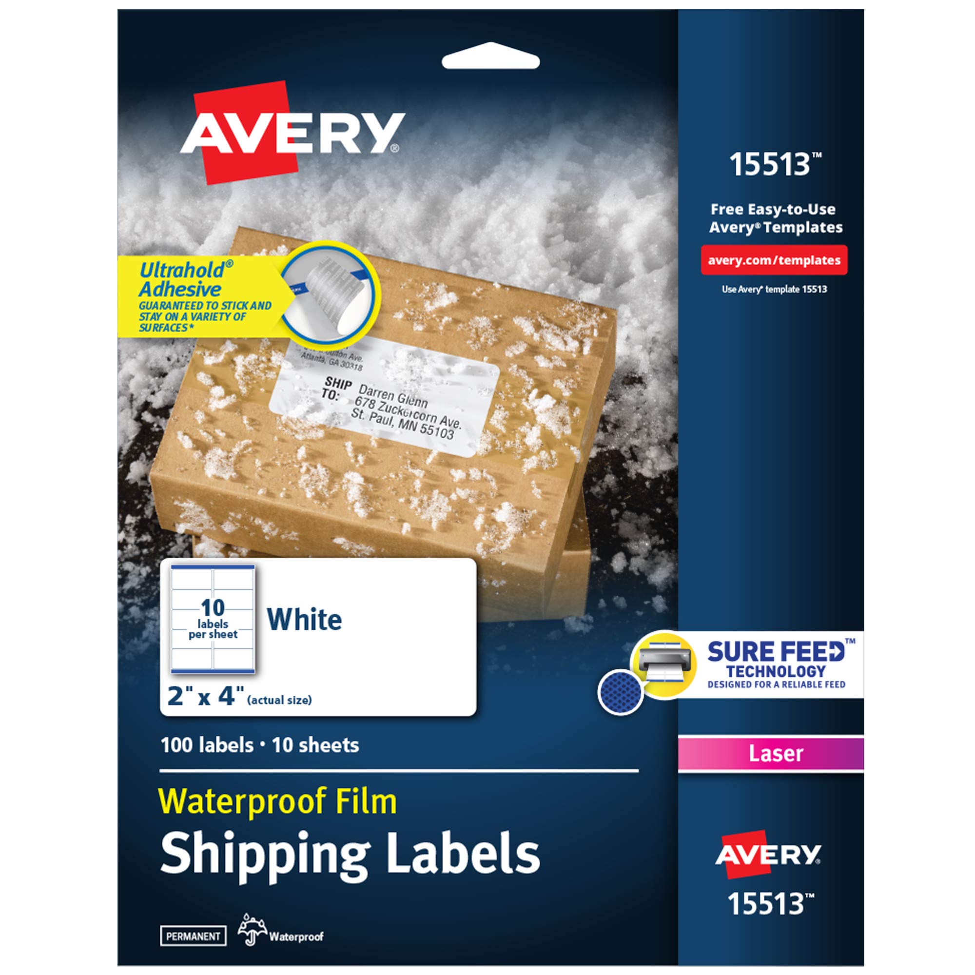 Avery Etiquetas de envío láser resistentes a la intemperie