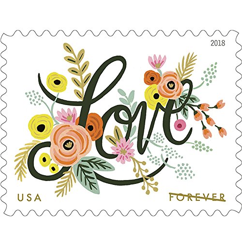 USPS Amor florece primera clase para siempre sellos postales boda amor San Valentín 20 sellos