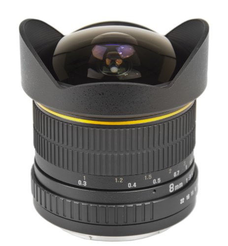 Bower Camera Lente ojo de pez Bower SLY358C Ultra gran angular de 8 mm f / 3.5 para Canon
