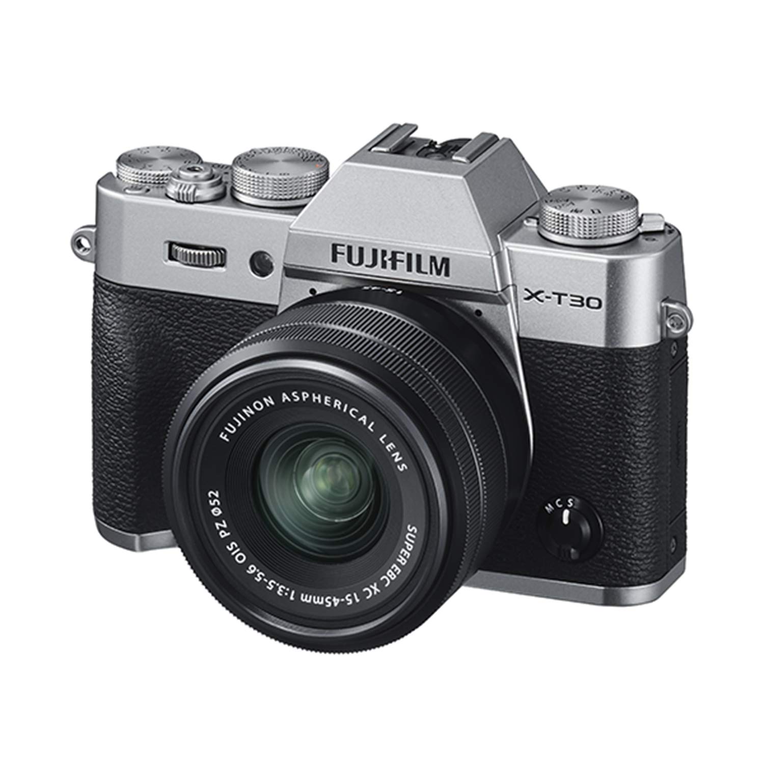 Fujifilm Cámara sin espejo  X-T30 con lente XC 15-45 mm f / 3.5-5.6 OIS PZ - Plata